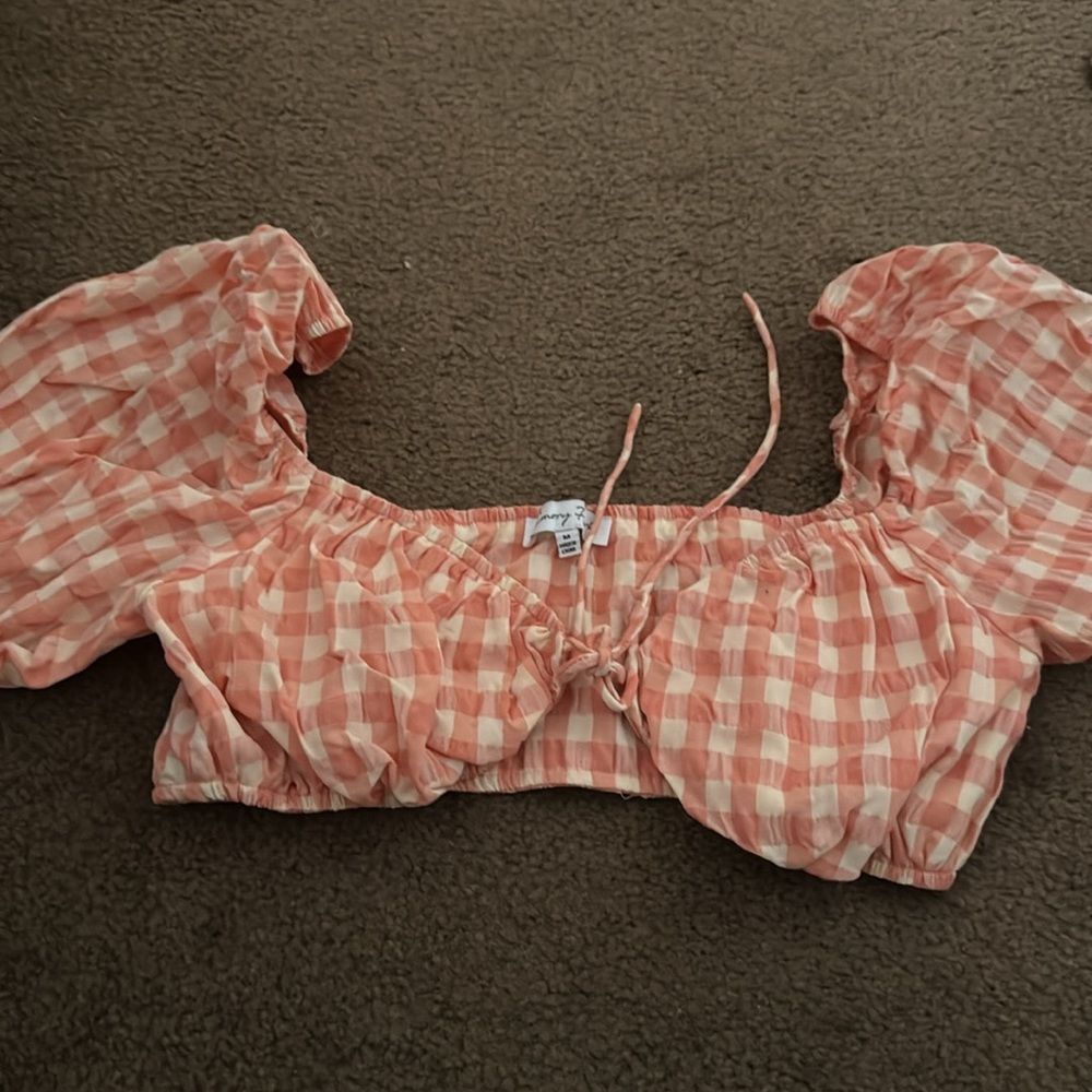 Checkered Crop Top - Medium